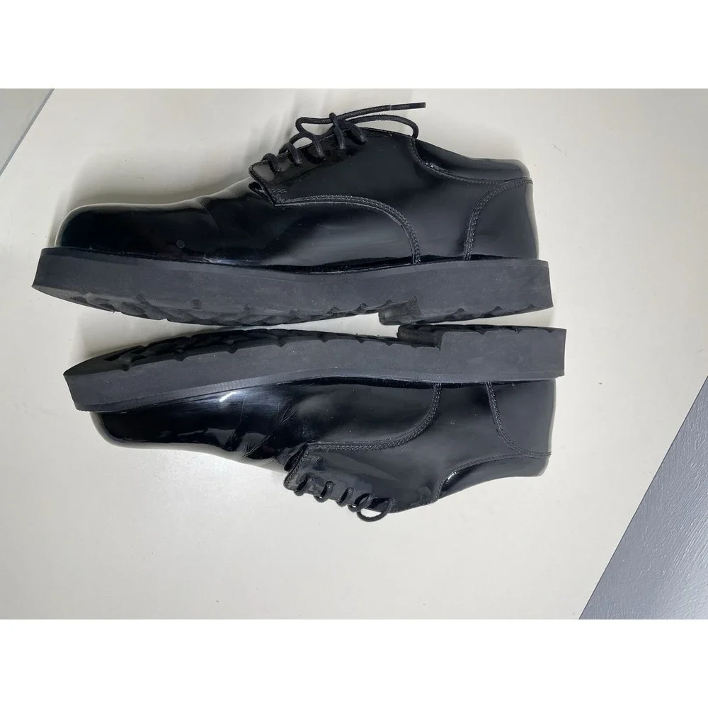 MEN'S BATES E22141 HIGH GLOSS DUTY OXFORD DUTY SHOES BLACK 9 M